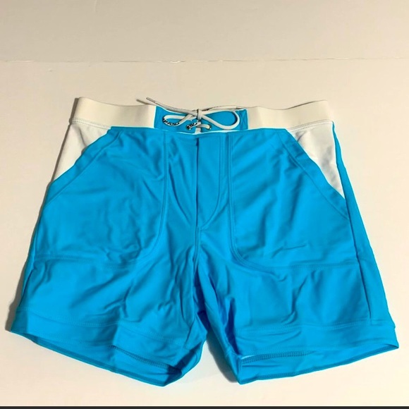 TADDLEE swimsuit boxer trunks pockets blue men’s medium NWT - Picture 1 of 3